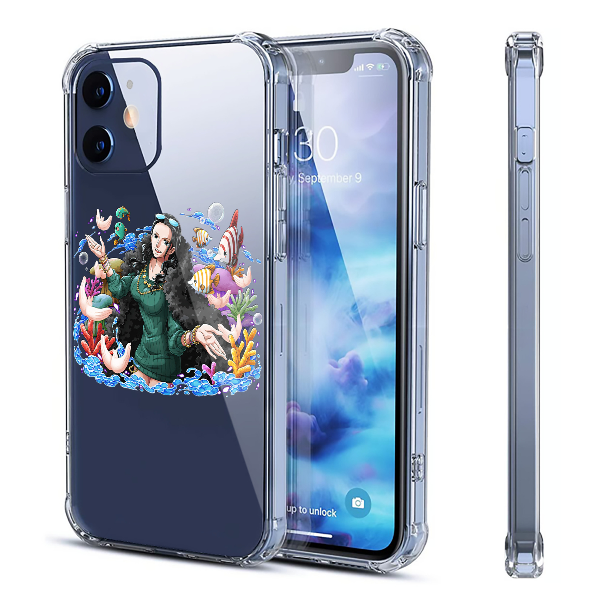 （画像用） ワンピース ニコ・ロビン ONE PIECE Nico Robin 【iPhone 12シリーズ対応】透明スマホケース（クリアソフトケース）